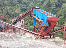 四川雅安：450t/h混凝土砂石骨料生產(chǎn)線