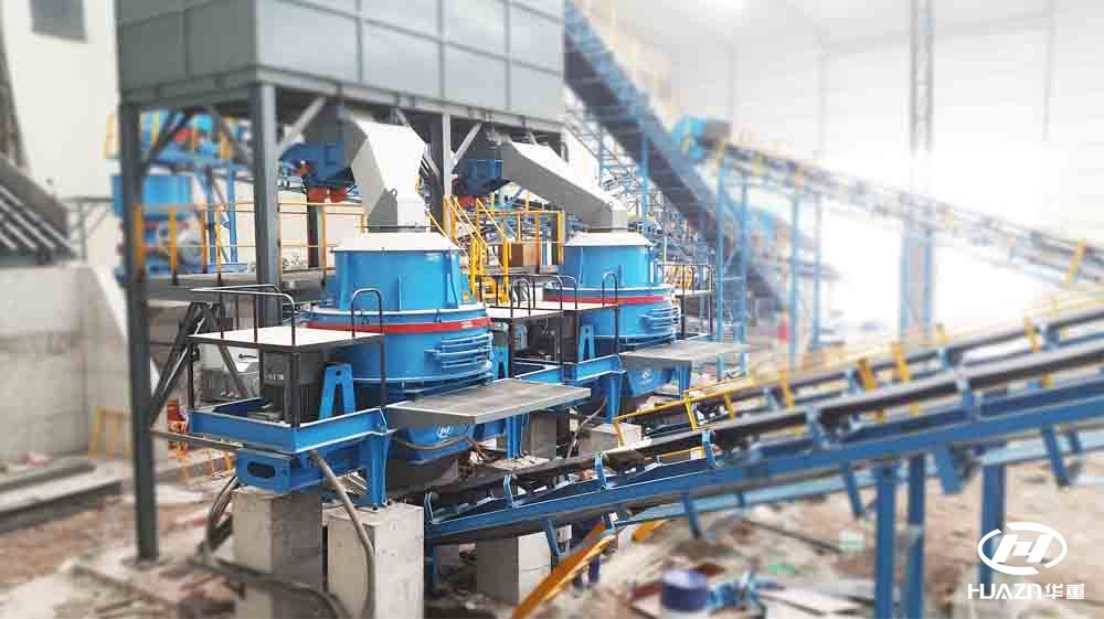 立式沖擊破碎機生產現場