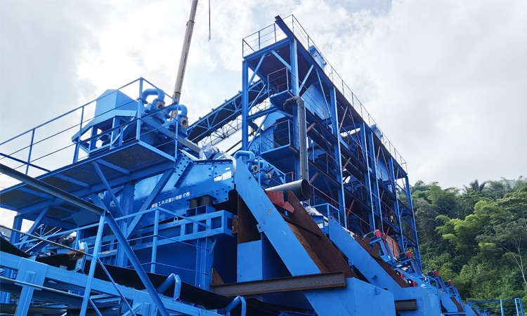 時產600噸的砂石骨料生產線在印尼安裝生產